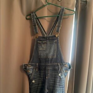 Justice Light Blue Denim Overalls